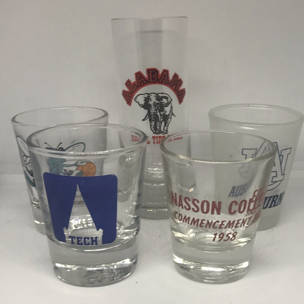 Collegiate Assorted Shot Glasses